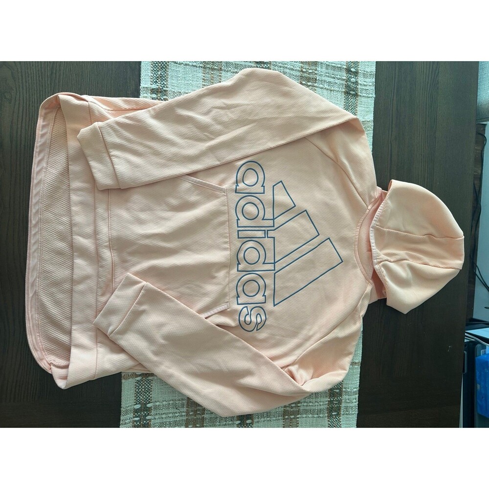 Women’s Adidas Hooded Sweatshirt – Medium – Peach Pink